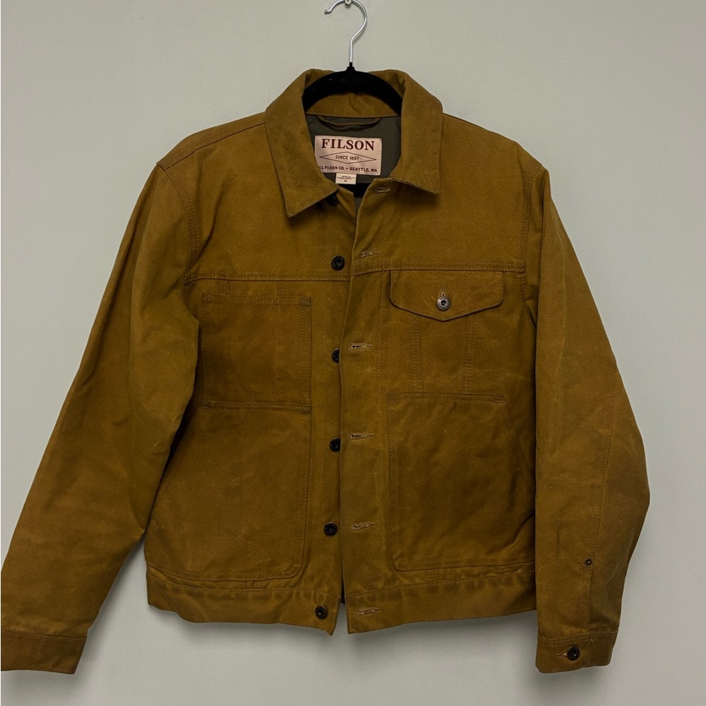** sold Filson Tin Cloth Short Lined Cruiser Jacket Size M Made in USA 11010762